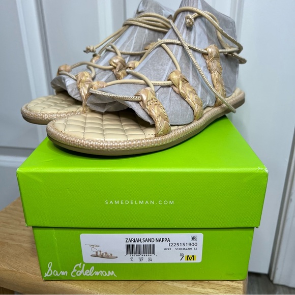 SAM EDELMAN Women's Zariah Round Toe Lace-Up Gladiator Sandals - Picture 2 of 6